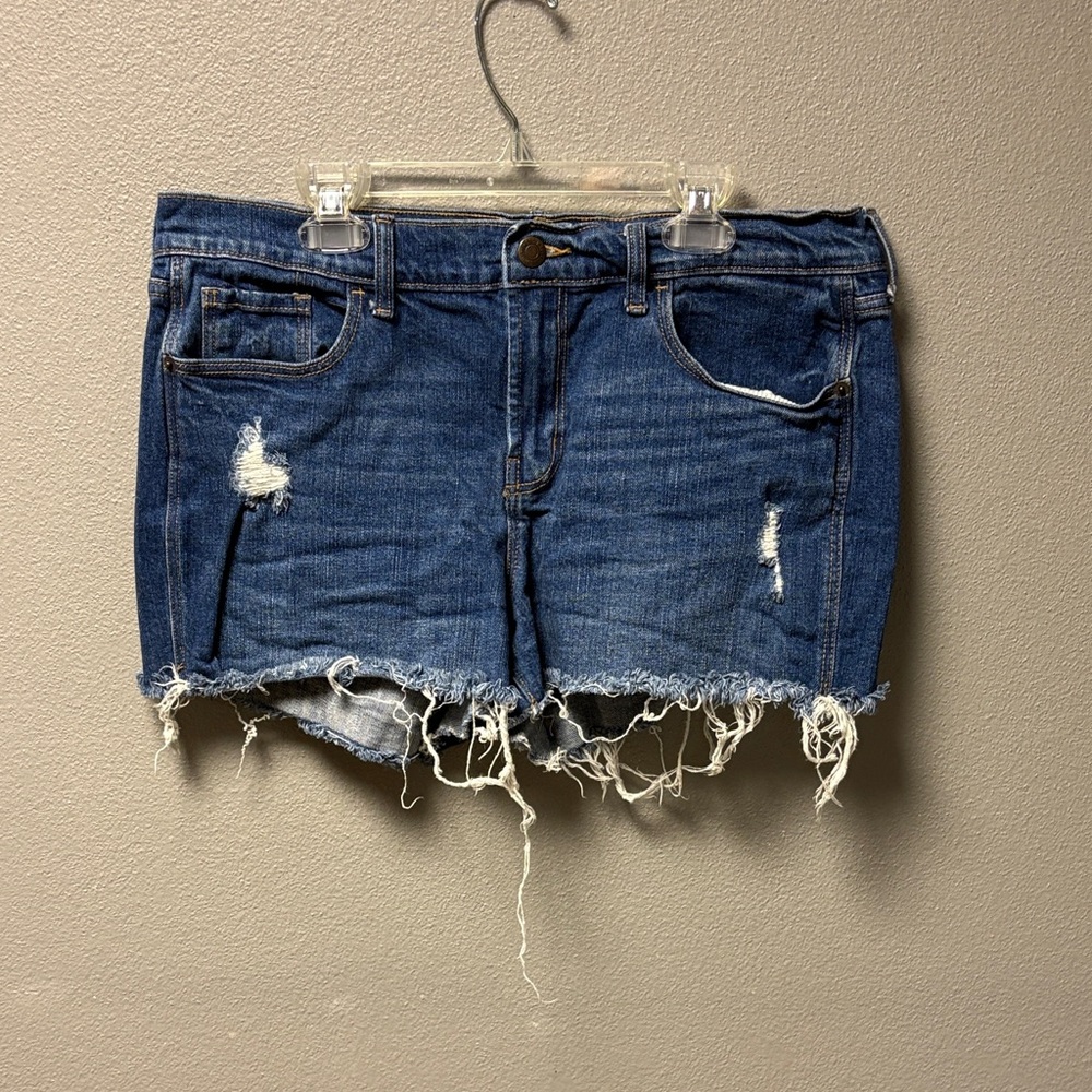Old Navy Blue Distressed Jean Shorts